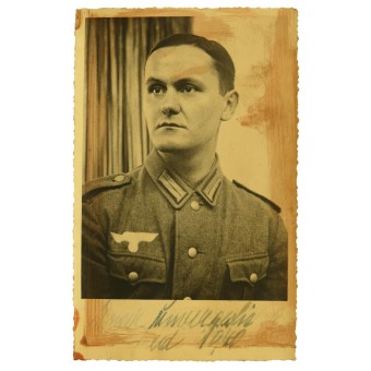 Fotoporträt eines Wehrmachtssoldaten. Espenlaub militaria